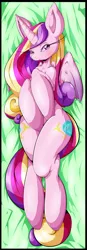 Size: 1024x2959 | Tagged: artist:suddenhack, body pillow, body pillow design, derpibooru import, female, giant ears, impossibly long eyelashes, looking at you, princess cadance, safe, solo