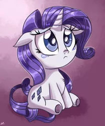 Size: 900x1075 | Tagged: artist:daniel-sg, crying, cute, derpibooru import, floppy ears, raribetes, rarity, safe, solo