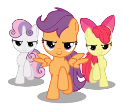 Size: 5333x4667 | Tagged: absurd resolution, apple bloom, artist:s.guri, cutie mark crusaders, derpibooru import, flight to the finish, hearts as strong as horses, safe, scootaloo, simple background, sweetie belle, transparent background, vector