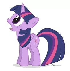 Size: 922x944 | Tagged: safe, artist:dm29, derpibooru import, twilight sparkle, twilight sparkle (alicorn), alicorn, pony, :o, dilated pupils, female, frown, juxtaposition bait, looking up, mare, open mouth, solo