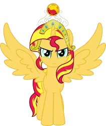 Size: 11636x13791 | Tagged: safe, artist:auburnborbon, derpibooru import, sunset shimmer, alicorn, pony, absurd resolution, alicornified, race swap, shimmercorn, simple background, transparent background, vector