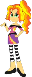 Size: 1322x3133 | Tagged: safe, artist:namygaga, derpibooru import, oc, oc:sunshine glow, unofficial characters only, equestria girls, magical lesbian spawn, offspring, parent:adagio dazzle, parent:sunset shimmer, parents:sunsagio, solo