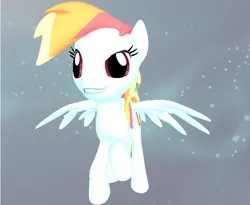 Size: 726x594 | Tagged: 3d, 3d pony creator, angel, dead, derpibooru import, ghost, ghost pony, glow, grin, guardian angel, pony creator 3d, ponylumen, rainboo dash, rainbow dash, safe, smiling, spirit