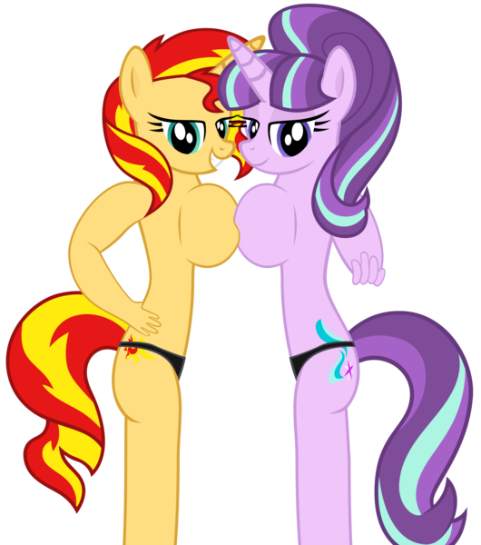 Size: 4352x4929 | Tagged: absurd resolution, anthro, artist:mrmaclicious, bad anatomy, breasts, busty starlight glimmer, busty sunset shimmer, derpibooru import, female, lesbian, nudity, questionable, shimmerglimmer, show accurate, show accurate porn, starlight glimmer, sunset shimmer, symmetrical docking, the cutie map