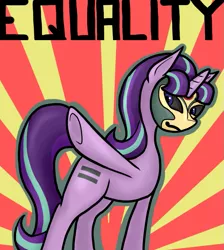 Size: 753x841 | Tagged: amon, artist:bingodingo, crossover, derpibooru import, equalist, equality, safe, solo, starlight glimmer, the cutie map, the legend of korra