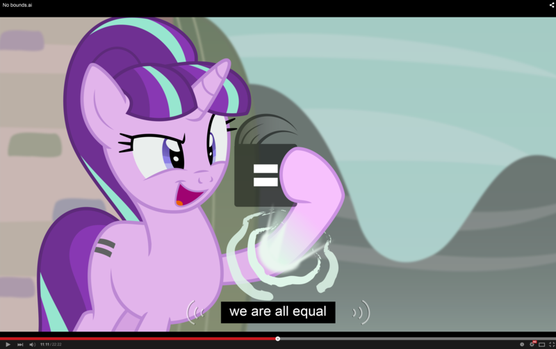 Size: 4782x3000 | Tagged: safe, artist:discorded, derpibooru import, starlight glimmer, the cutie map, .ai available, breaking the fourth wall, fourth wall, solo, this will end in communism, vector, xk-class end-of-the-universe scenario, youtube