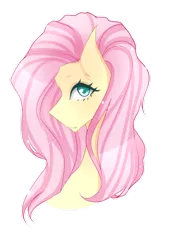 Size: 1024x1448 | Tagged: safe, artist:cristate, derpibooru import, fluttershy, pegasus, pony, bust, female, mare, portrait, profile, simple background, solo, transparent background