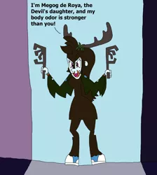 Size: 1961x2193 | Tagged: safe, artist:hunterxcolleen, derpibooru import, rainbow dash, moose, equestria girls, carrot, disguise, humanized, leaves, monster, moss, mud, parody, prank, stick, talking, the adventures of brer rabbit