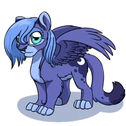 Size: 900x900 | Tagged: artist:nothingspecialx9, big cat, cute, derpibooru import, female, lion, lioness, lionified, princess luna, s1 luna, safe, simple background, solo, species swap, transparent background, wings