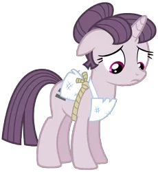Size: 7528x8192 | Tagged: safe, artist:thatguy1945, derpibooru import, sugar belle, pony, unicorn, the cutie map, .svg available, absurd resolution, apron, clothes, cute, equal cutie mark, equalized, female, floppy ears, mare, sad, simple background, solo, transparent background, vector