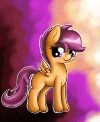 Size: 1375x1675 | Tagged: safe, artist:jonnysalami, derpibooru import, scootaloo, cute, cutealoo, solo