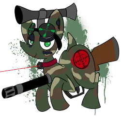 Size: 1000x1000 | Tagged: artist:php10, crosshair, derpibooru import, gun, ponified, safe, sniper