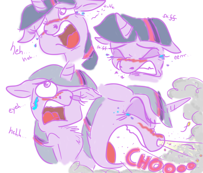 Size: 2280x1952 | Tagged: artist:rainysunshine, blushing, chest fluff, crying, cute, derpibooru import, expressions, funny, humor, nostrils, pre sneeze, ready to sneeze, safe, sneeze cloud, sneezing, twilight sparkle