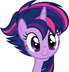 Size: 4806x5000 | Tagged: safe, artist:dashiesparkle, derpibooru import, twilight sparkle, twilight sparkle (alicorn), alicorn, pony, castle sweet castle, absurd resolution, alternate hairstyle, bust, female, mare, portrait, punklight sparkle, simple background, smiling, solo, transparent background, vector