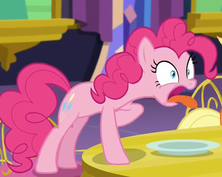 Size: 1069x853 | Tagged: castle sweet castle, derpibooru import, pinkie pie, reaction image, safe, screencap, solo