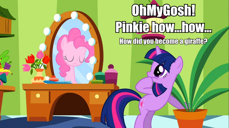 Size: 961x540 | Tagged: safe, derpibooru import, pinkie pie, twilight sparkle, image macro, meme