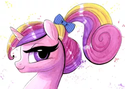 Size: 961x685 | Tagged: artist:prettypinkpony, derpibooru import, looking at you, princess cadance, safe, solo, traditional art, watercolor painting