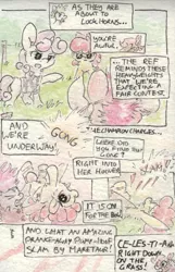 Size: 686x1068 | Tagged: apple bloom, artist:slightlyshade, babs seed, comic, cutie mark crusaders, derpibooru import, safe, scootaloo, sweetie belle, traditional art, wrestling