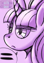 Size: 744x1052 | Tagged: artist:reneesdetermination, derpibooru import, safe, sketch, solo, starlight glimmer, the cutie map