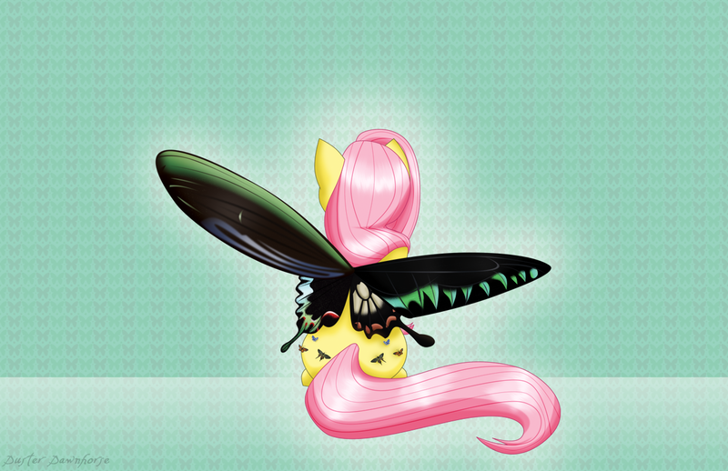 Size: 1275x825 | Tagged: artist:rainbow-smashed, butterfly wings, derpibooru import, fluttershy, safe, solo