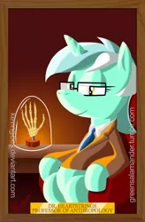 Size: 1024x1558 | Tagged: artist:greensalamander, artist:kevingibes, clothes, derpibooru import, fanfic:anthropology, glasses, hand, lyra heartstrings, portrait, safe, solo