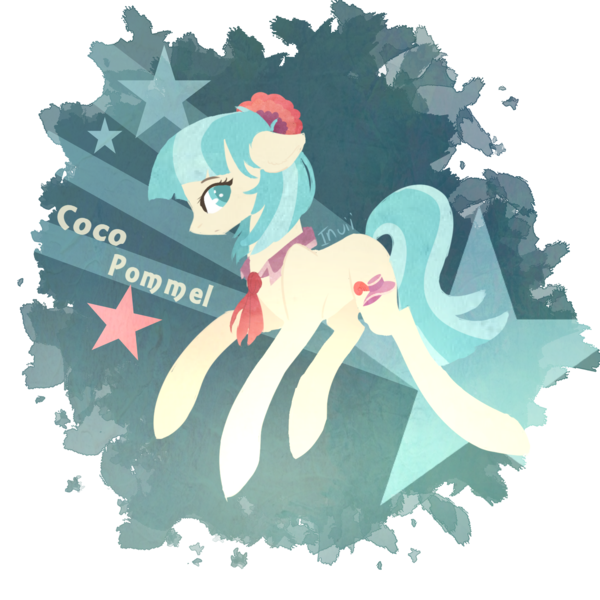 Size: 2362x2362 | Tagged: dead source, safe, artist:inviizzible, derpibooru import, coco pommel, earth pony, pony, female, mare, solo