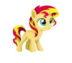 Size: 804x701 | Tagged: safe, artist:redquoz, derpibooru import, sunset shimmer, pony, unicorn, blank flank, cute, filly, filly sunset shimmer, shimmerbetes, simple background, solo, transparent background, younger