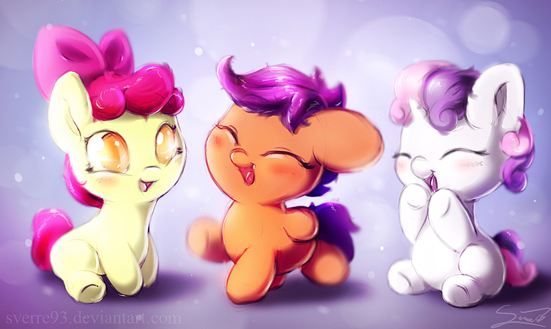 Size: 1171x700 | Tagged: safe, artist:sverre93, derpibooru import, apple bloom, scootaloo, sweetie belle, pony, adorabloom, baby, baby apple bloom, baby belle, baby pony, baby scootaloo, cute, cutealoo, cutie mark crusaders, daaaaaaaaaaaw, diasweetes, filly, foal, sverre is trying to murder us, weapons-grade cute, younger