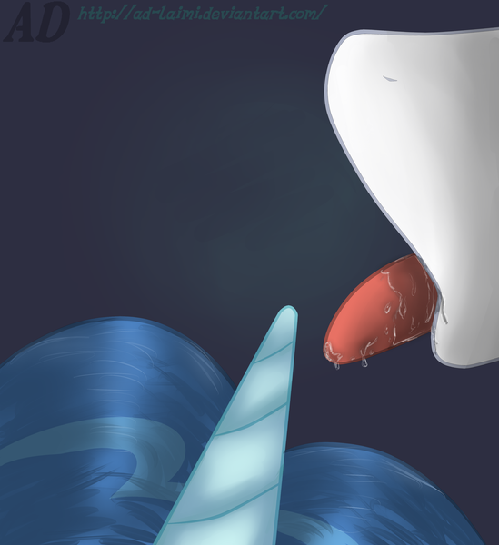 Size: 3152x3445 | Tagged: suggestive, artist:ad-laimi, derpibooru import, double diamond, party favor, earth pony, pony, unicorn, blue background, close-up, drool, gay, high res, hornjob, imminent hornjob, male, open mouth, partydiamond, shipping, simple background, stallion, tongue out