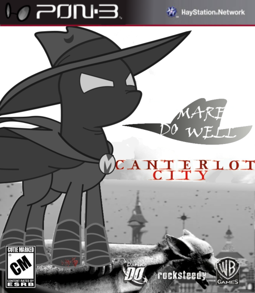 Size: 767x881 | Tagged: artist:nickyv917, batman arkham city, derpibooru import, mare do well, safe