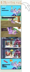 Size: 1024x2416 | Tagged: safe, artist:kaijeno, derpibooru import, princess celestia, spike, twilight sparkle, oc, oc:leadystar, dragon, pony, unicorn, comic, explosion, female, magic, male, mare