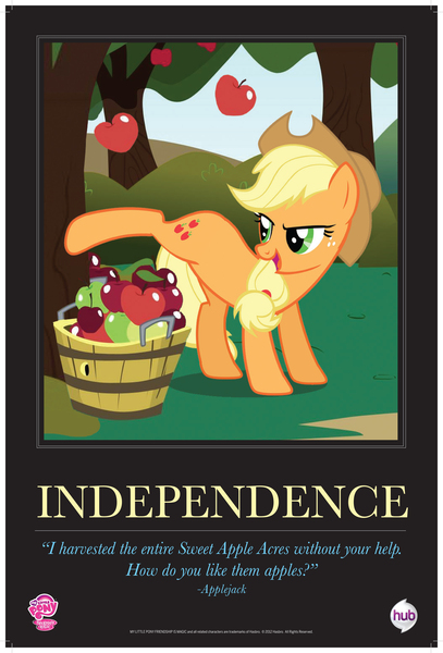 Size: 5075x7475 | Tagged: 2012, absurd resolution, applejack, derpibooru import, motivational poster, official, poster, safe, solo