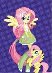 Size: 310x433 | Tagged: safe, derpibooru import, official, fluttershy, pony, equestria girls, alternative cutie mark placement, equestria girls plus, facial cutie mark, human ponidox, ponied up, self ponidox, solo, stock vector