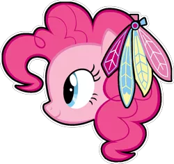 Size: 1032x973 | Tagged: artist:lyraheartstrngs, chicago blackhawks, derpibooru import, hockey, logo, logo parody, nhl, pinkie pie, safe, simple background, solo, transparent background