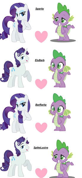 Size: 3160x6828 | Tagged: safe, derpibooru import, rarity, spike, and then barb was a lesbian, and then spike was gay, bararity, barb, barity, barlusive, elusive, female, gay, half r63 shipping, lesbian, male, rule 63, shipping, sparity, spelusive, straight