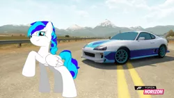 Size: 1280x720 | Tagged: safe, artist:equestianracer, derpibooru import, oc, unofficial characters only, pegasus, pony, car, forza horizon, jza80, solo, toyota, toyota supra