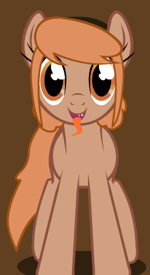 Size: 300x550 | Tagged: safe, artist:kajio, derpibooru import, oc, oc:thingpone, unofficial characters only, adoracreepy, animated, creepy, cute, eldritch abomination, looking at you, monstrously cute, scary, show accurate, solo, spooky, tail wag, tentacle tongue, the thing, tongue out