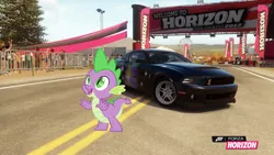 Size: 1280x720 | Tagged: artist:equestianracer, car, derpibooru import, ford, ford mustang, forza horizon, itasha, safe, shelby, shelby gt500 mustang, solo, spike