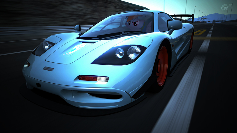 Size: 1920x1080 | Tagged: artist:con360, car, derpibooru import, gran turismo, mclaren, mclaren f1, rainbow dash, safe, solo