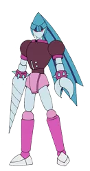 Size: 497x950 | Tagged: safe, artist:combatkaiser, derpibooru import, sonata dusk, robot, equestria girls, drill, getter 2, getter robo, mecha, simple background, sonatabot, transparent background