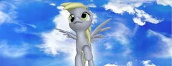 Size: 1398x542 | Tagged: safe, artist:darth-silas, derpibooru import, derpy hooves, pegasus, pony, pony creator, 3d, 3d pony creator, cloud, cloudy, female, flying, grin, happy, mare, paint.net, pony creator 3d, ponylumen, sky, smiling, solo, spread wings