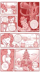 Size: 800x1455 | Tagged: artist:vavacung, comic, comic:crazy future, derpibooru import, monochrome, oc, oc:apple eden, oc:super surprise, safe, unofficial characters only