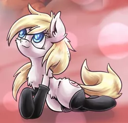 Size: 864x829 | Tagged: safe, artist:anonymous, derpibooru import, oc, oc:aryanne, unofficial characters only, earth pony, pony, /pone/, 8chan, boots, chest fluff, cropped, daydream, dreamy, ear fluff, female, heart, hips, looking up, nazi, smiling, solo, swastika
