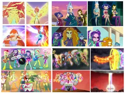 Size: 1024x768 | Tagged: safe, derpibooru import, applejack, fluttershy, pinkie pie, rainbow dash, rarity, spike, sunset shimmer, twilight sparkle, dog, dragon, fairy, equestria girls, my past is not today, rainbow rocks, aisha, believix, bloom, bloom (winx club), bloomix, convergence, darcy (winx club), fairies, fairies are magic, fairy wings, fire dragon, flora, flora (winx club), icy, icy (winx club), image, jpeg, layla, magical adventure, mane six, midriff, musa, nickelodeon, ponied up, rainbow of light, rainbow s.r.l, spike the dog, stella, stella (winx club), stormy, tecna, the dazzlings, the rainbooms, the trix, winx, winx club, witch