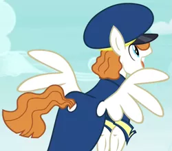 Size: 667x587 | Tagged: safe, derpibooru import, screencap, general flash, unnamed pony, pegasus, pony, ancient wonderbolts uniform, background pony, clothes, costume, flying, male, stallion