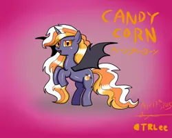 Size: 1024x819 | Tagged: safe, artist:infinityr319, derpibooru import, oc, oc:candy corn, unofficial characters only, bat pony, pony, solo