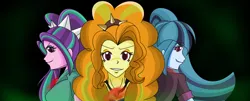 Size: 1024x414 | Tagged: safe, artist:nerukawaiifan, derpibooru import, adagio dazzle, aria blaze, sonata dusk, equestria girls, the dazzlings