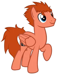 Size: 1768x2196 | Tagged: safe, artist:ty trance, derpibooru import, oc, oc:ibringdalulz, unofficial characters only, pegasus, pony, male, raised hoof, smiling, solo, stallion