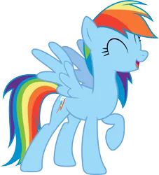 Size: 7474x8249 | Tagged: safe, artist:djdavid98, artist:embersatdawn, derpibooru import, rainbow dash, pegasus, pony, castle sweet castle, .ai available, absurd resolution, cute, dashabetes, eyes closed, female, happy, mare, open mouth, raised hoof, simple background, singing, smiling, solo, spread wings, transparent background, vector