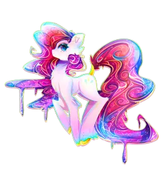 Size: 1948x2042 | Tagged: artist:koveliana, chromatic aberration, color porn, derpibooru import, pinkie pie, safe, simple background, solo, transparent background